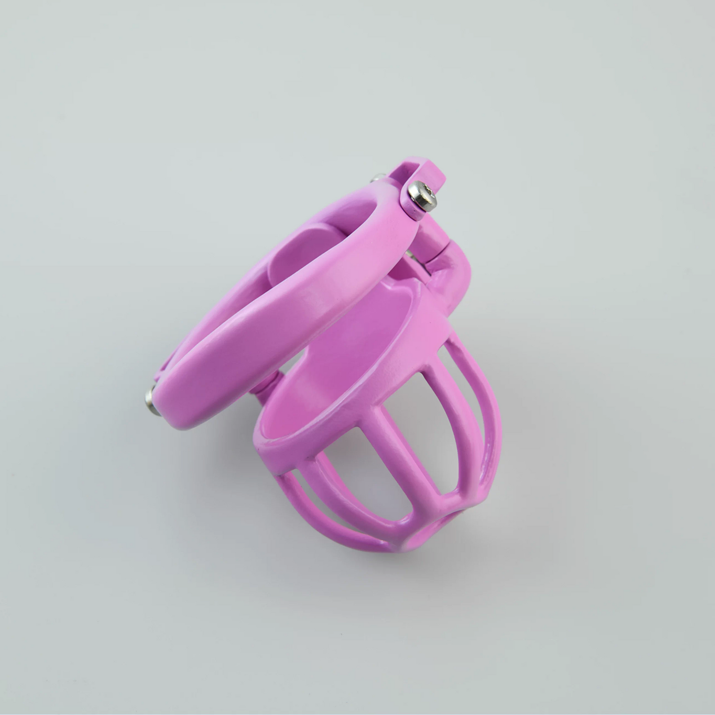 Custom Pink Steel Cock Cage - 4