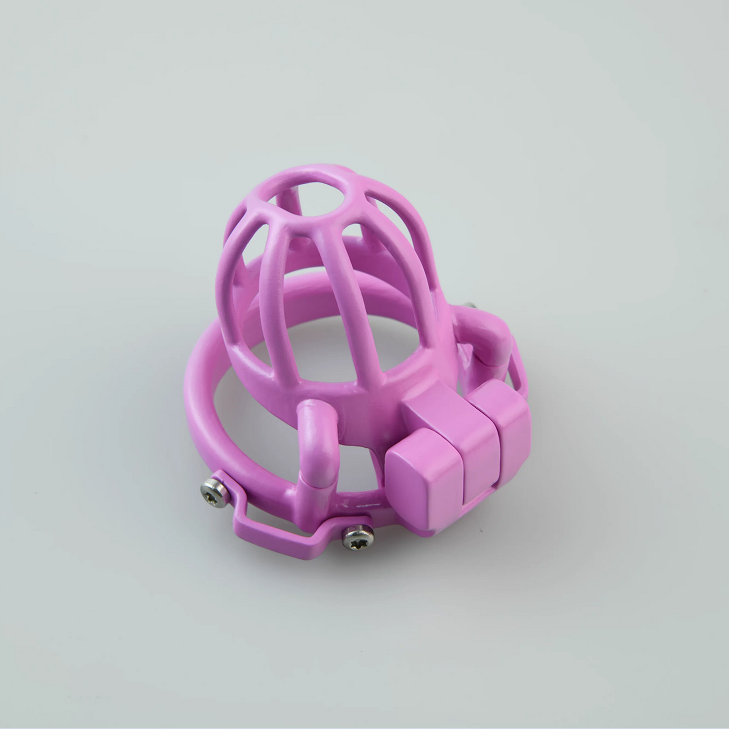 Custom Pink Steel Cock Cage - 5
