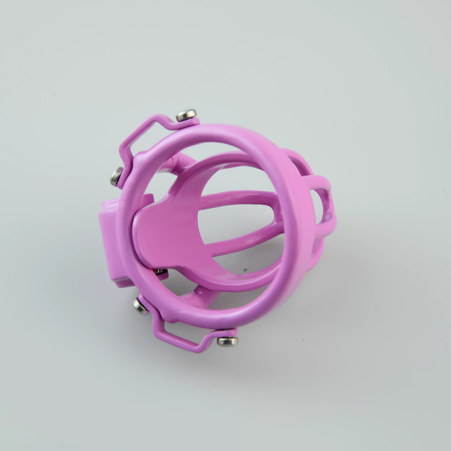 Custom Pink Steel Cock Cage - 6