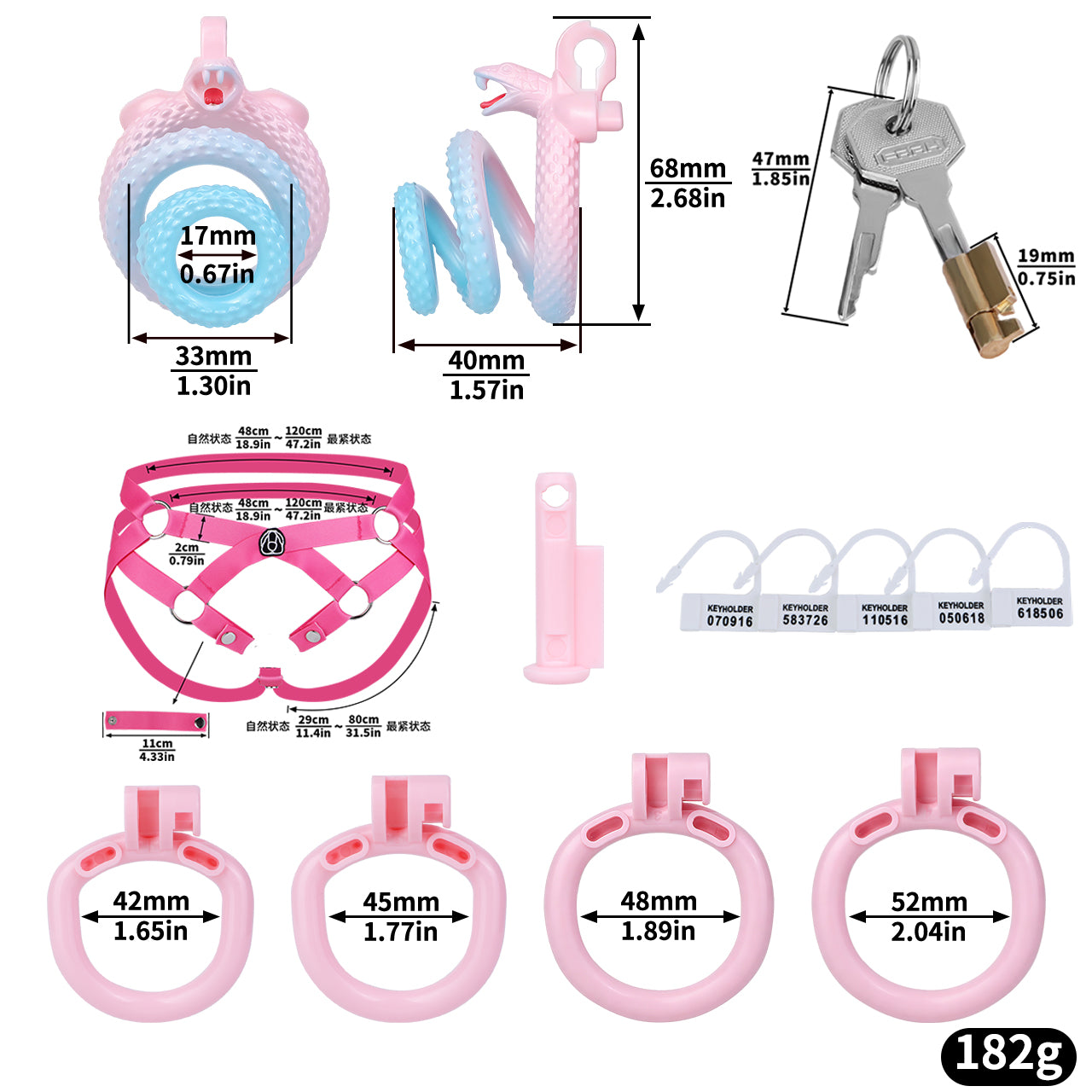 Desire Snake Scale Chastity Lock