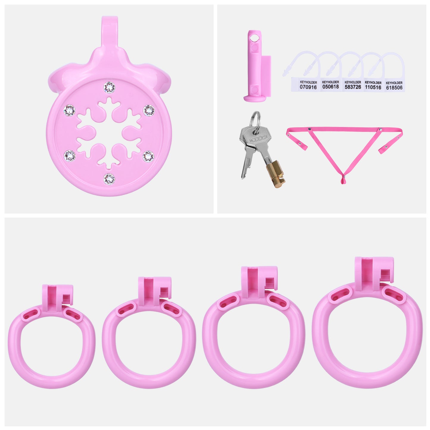 Diamond Flat Chastity Cage