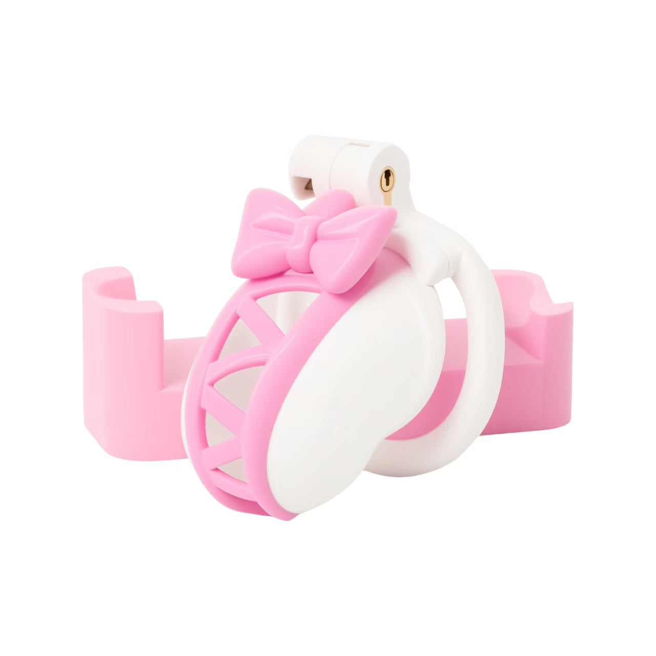 Double Color Butterfly Knot Chastity Cage 