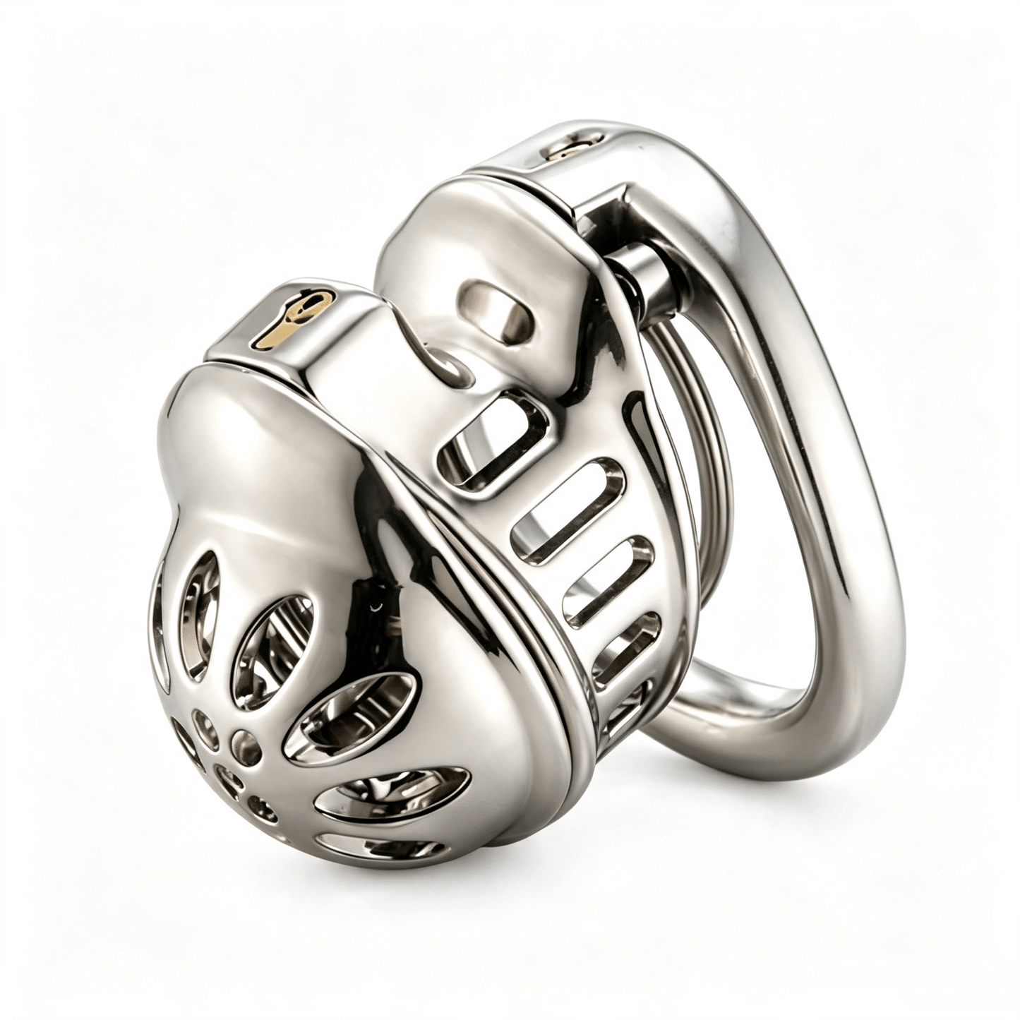 Double Locking Stainless Steel Chastity Cage