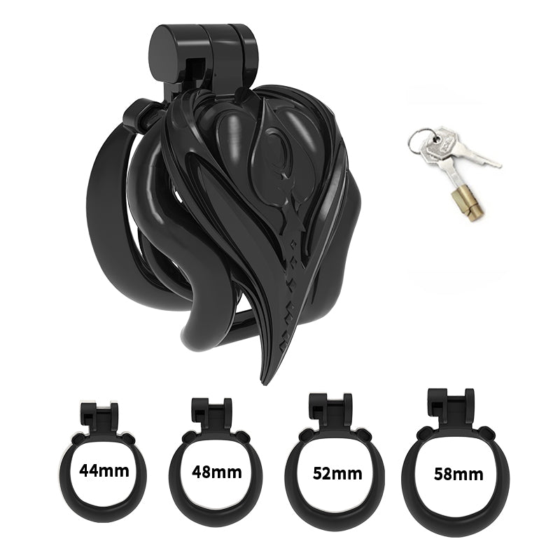 Dual-Heart Resin Chastity Cage