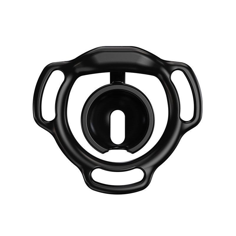 Black Eclipse Dome chastity cage rear view showing the inner cup and frame