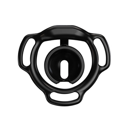 Black Eclipse Dome chastity cage rear view showing the inner cup and frame