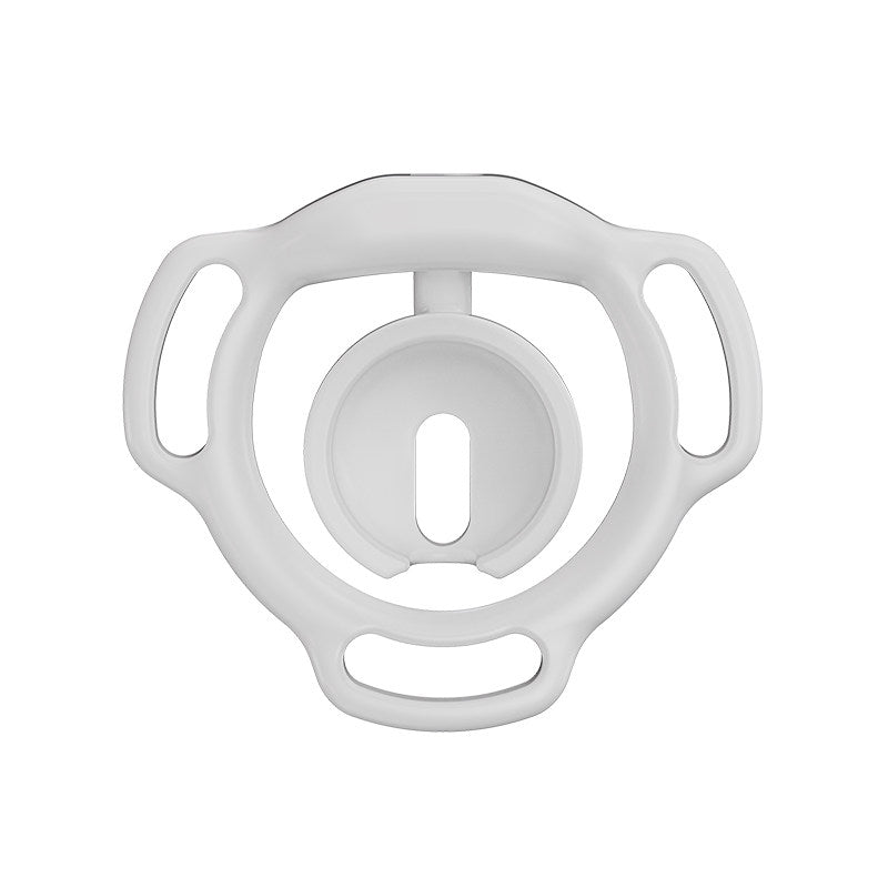 White Eclipse Dome chastity cage rear view showing the inner cup and frame