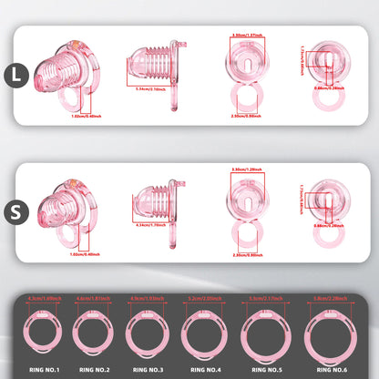 Extensible Silicone Chastity Cage With Vibration Plug