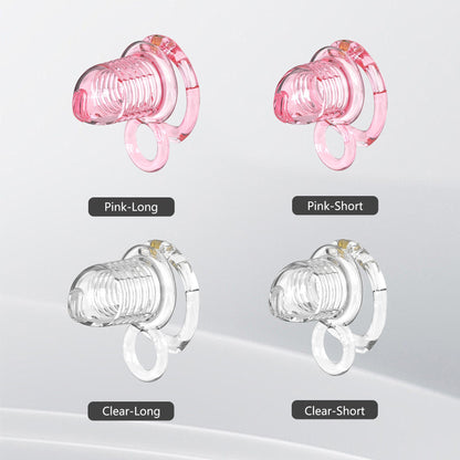 Extensible Silicone Chastity Cage With Vibration Plug