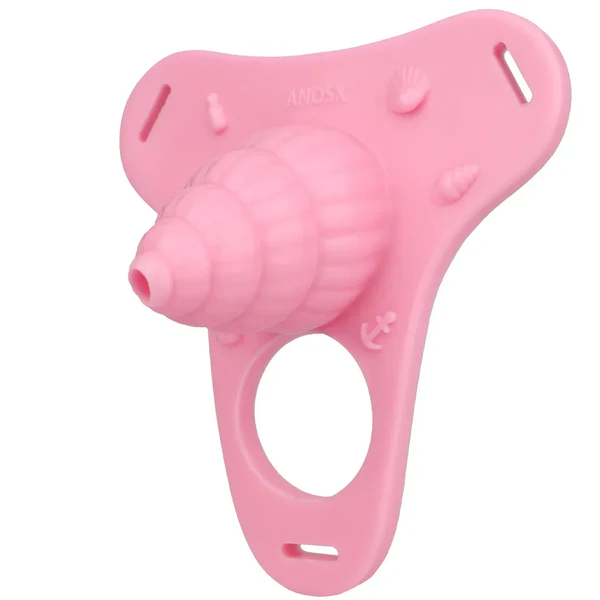 Fantasy Pink Conch Chastity Cage with Belt  8