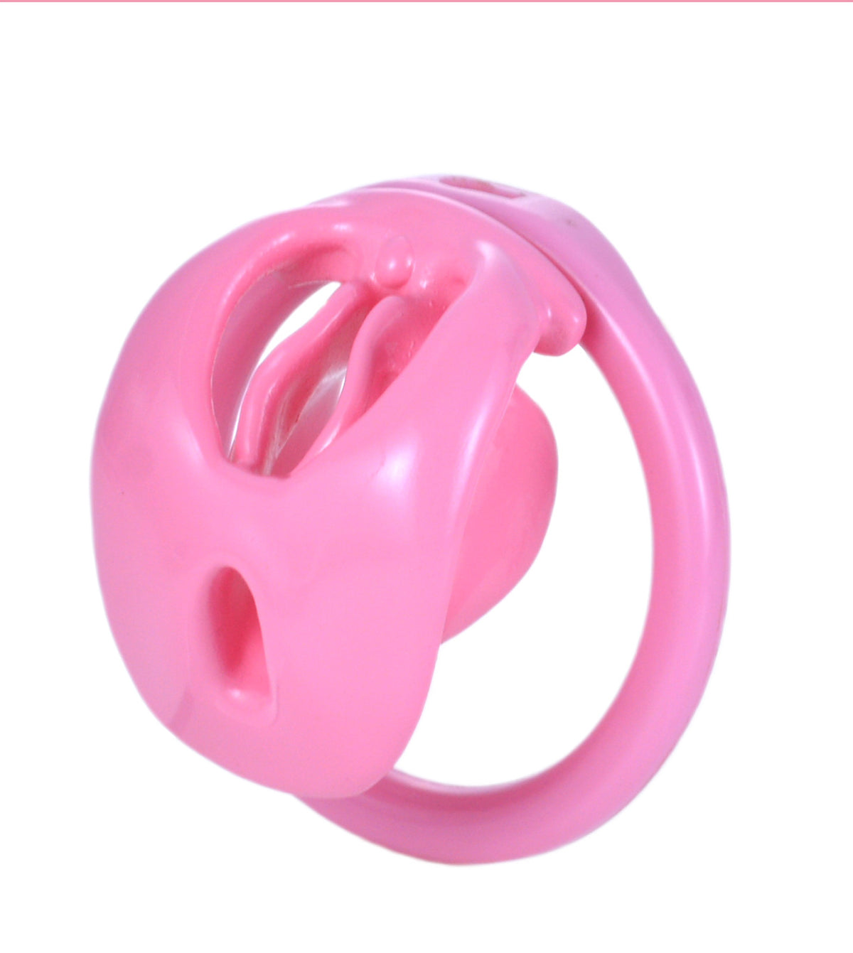 Pink cage angled side view