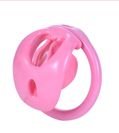 Pink cage angled side view