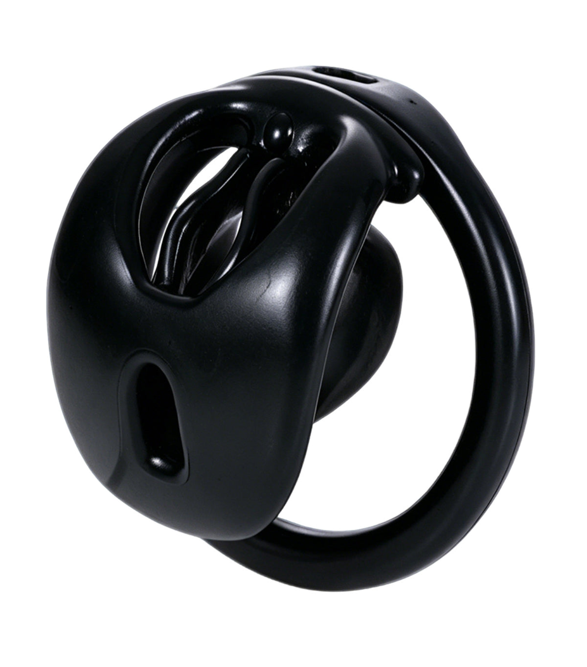 Black cage angled side view