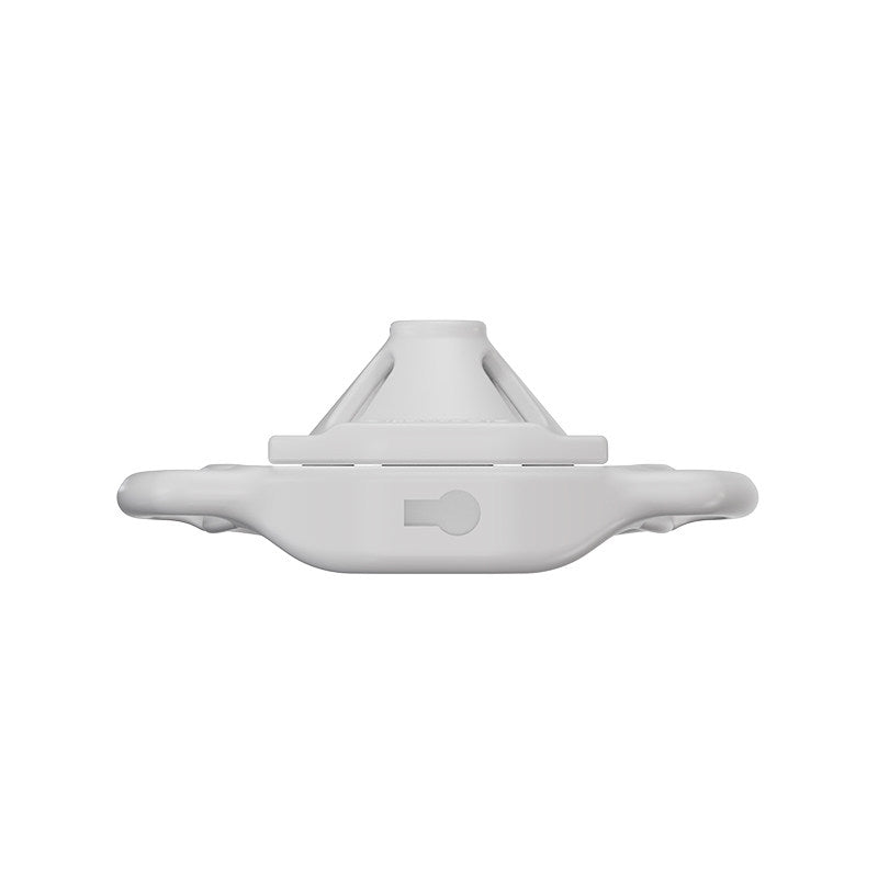 White Firefly chastity cage profile showing the inward-facing center