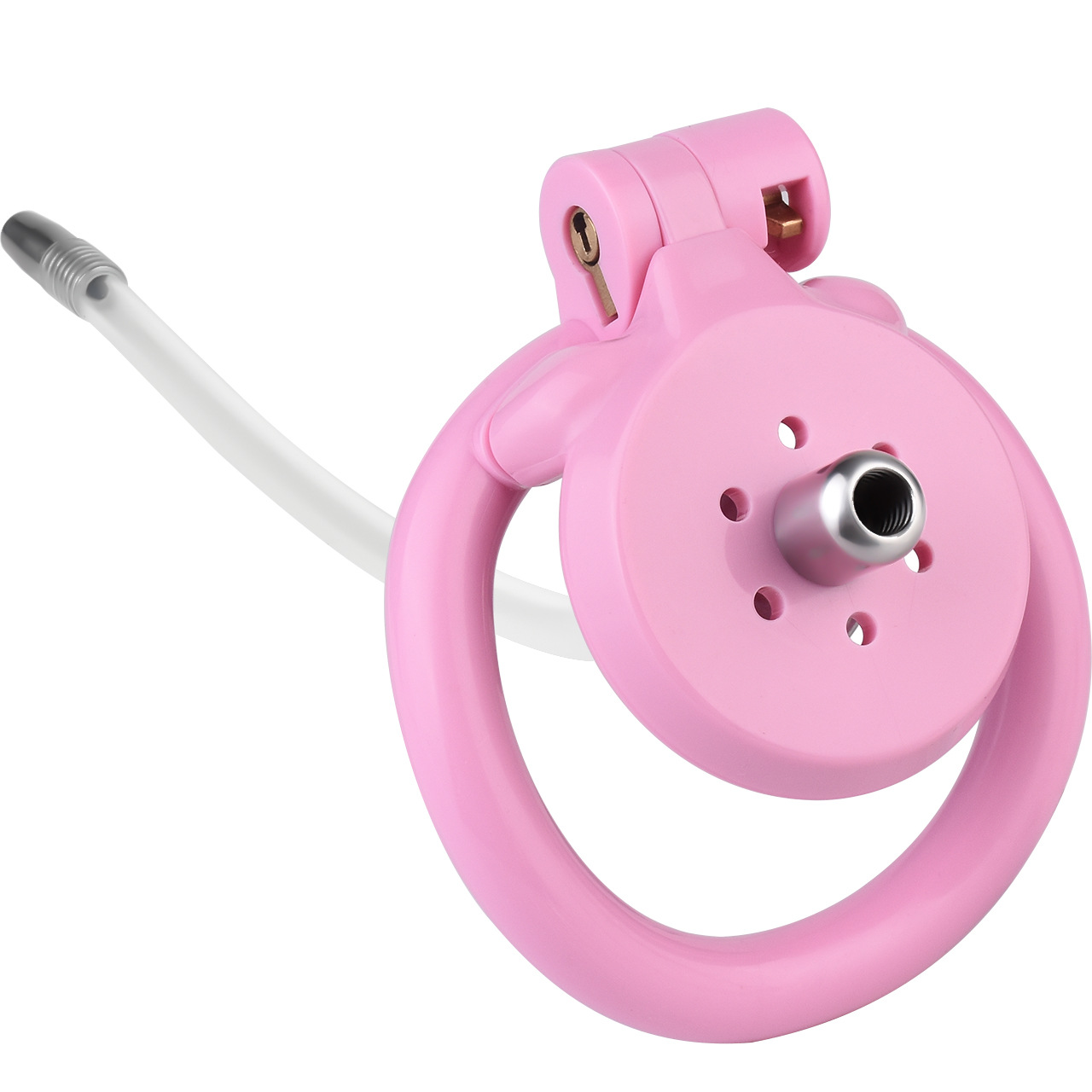 Flat Chastity Cage with Detchable Ball Catheter -1