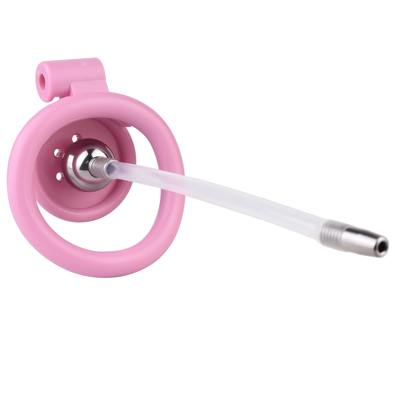 Flat Chastity Cage with Detchable Ball Catheter -2