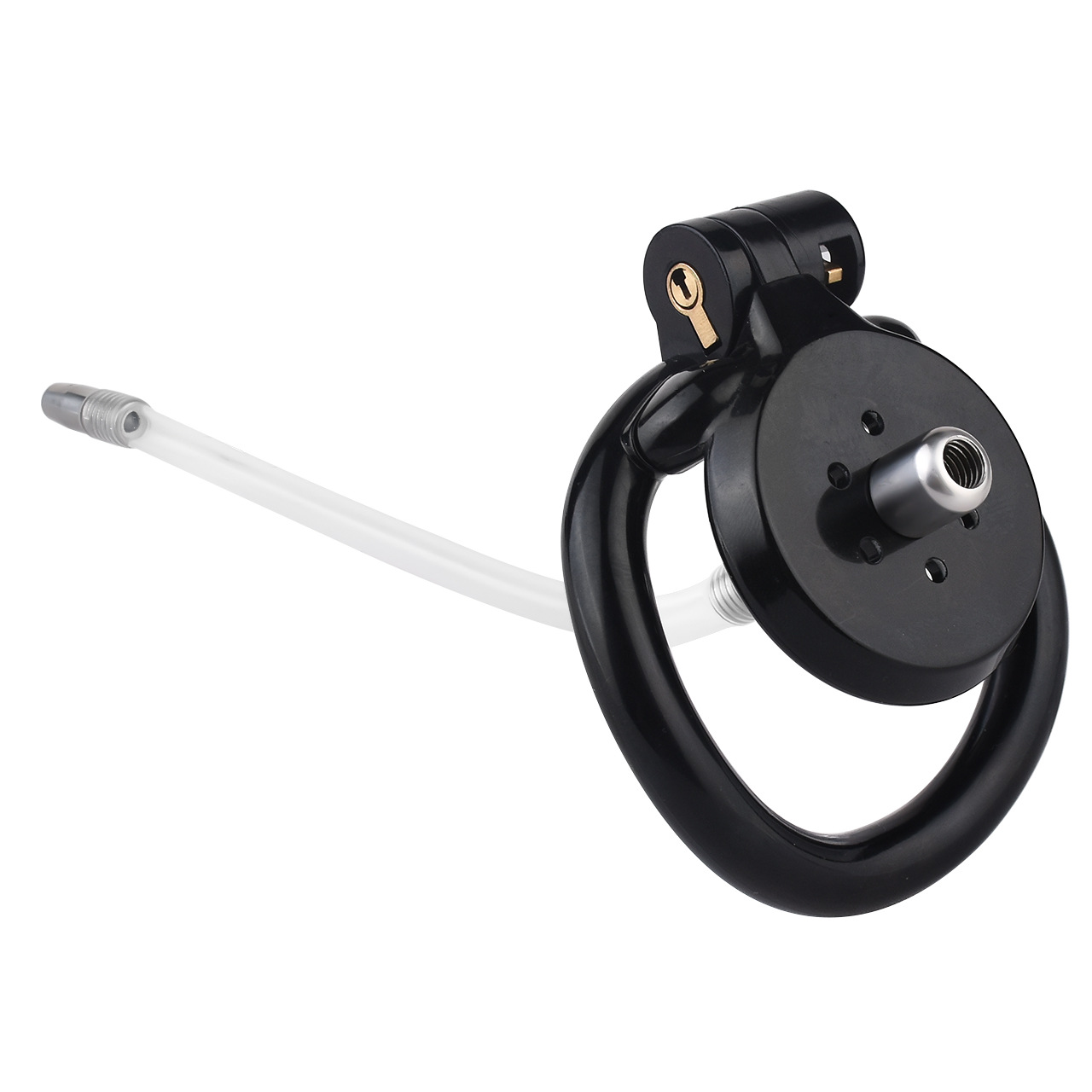 Flat Chastity Cage with Detchable Ball Catheter-11
