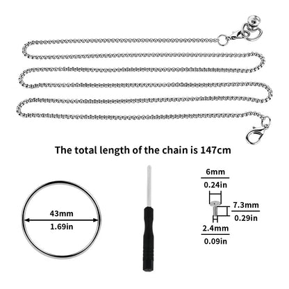Flat Chastity Cage with Traction Chain