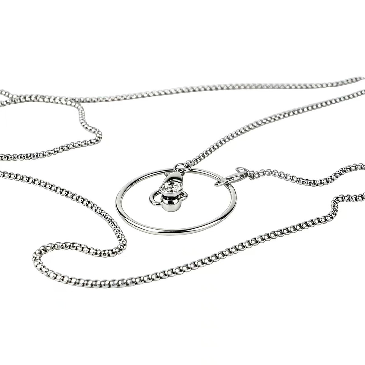 Flat Chastity Cage with Traction Chain