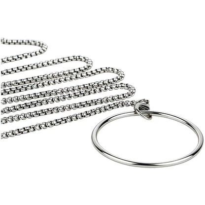 Flat Chastity Cage with Traction Chain