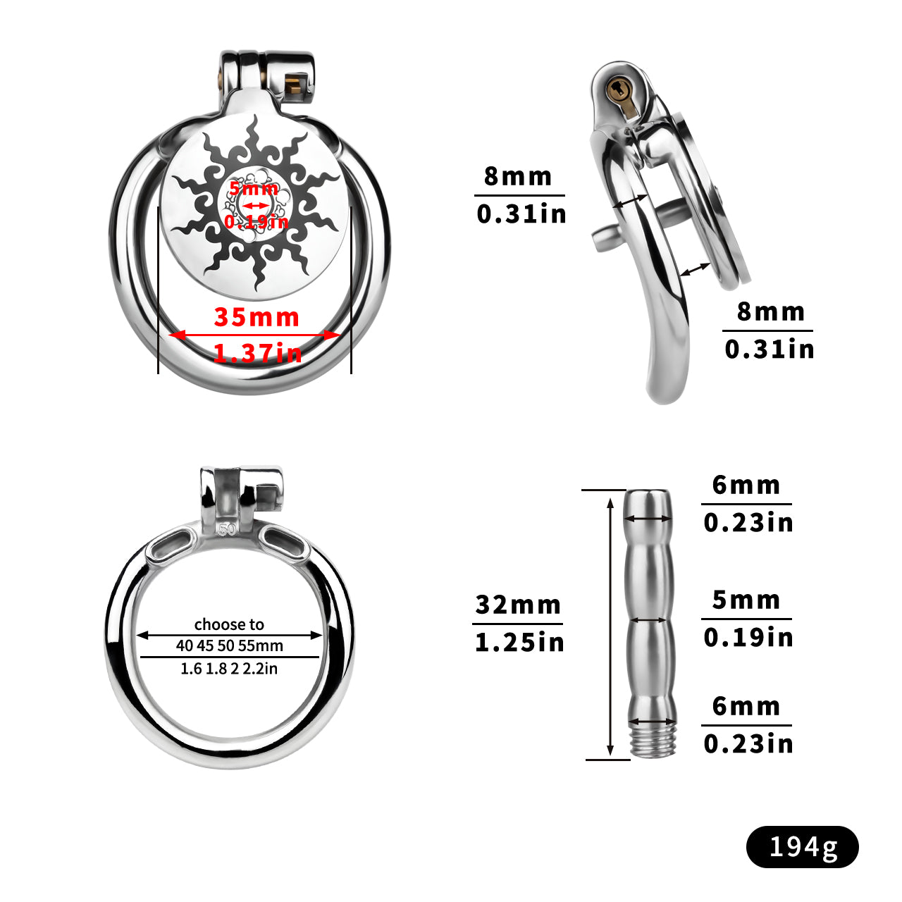 Flat Lotus Chastity Cage -4