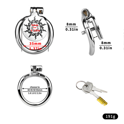 Flat Lotus Chastity Cage -6