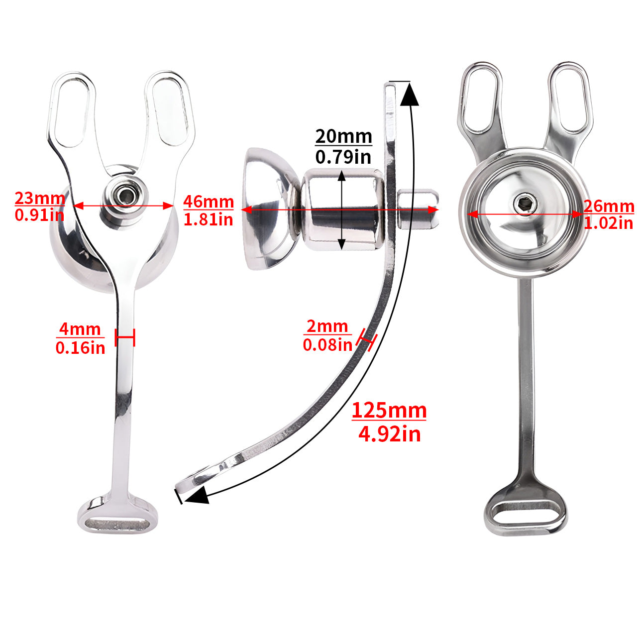 Cage de chasteté plate négative avec gode réaliste en silicone