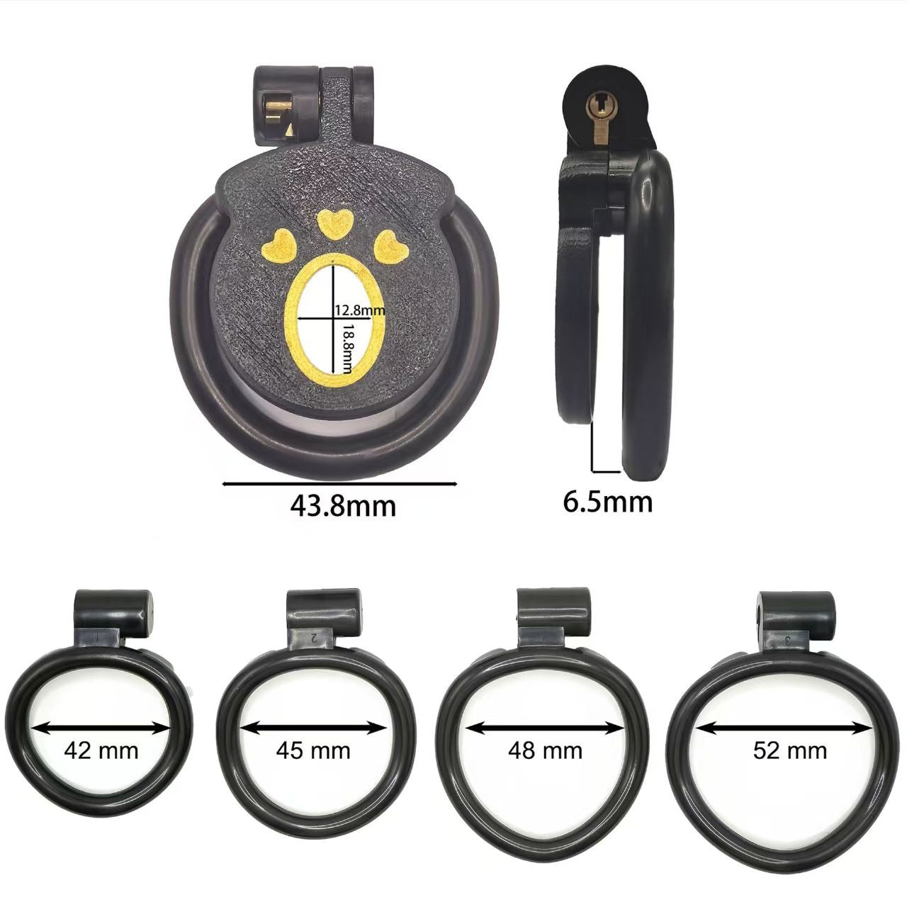 Frosted Flat Chastity Cage 4