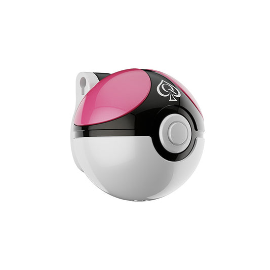 Full-Cover Ball Chastity Cage angled view on white background