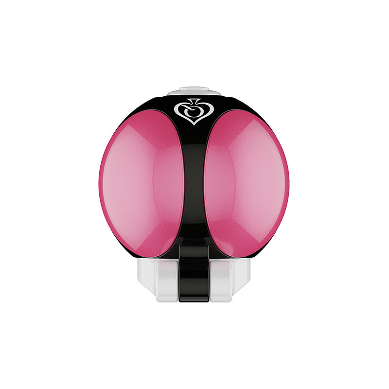 Pink and black shell of the Full-Cover Ball Chastity Cage