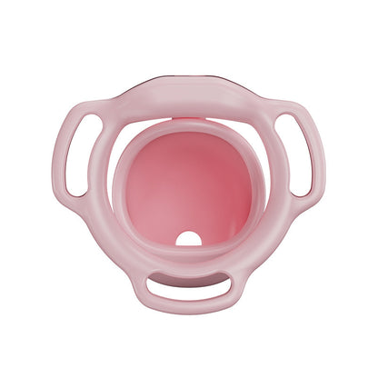 Pink Galaxy Shell chastity cage rear view showing the inner shell and base ring