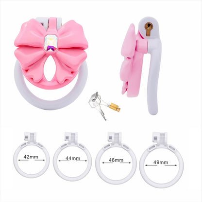 Gem Bowknot Chastity Cage 2