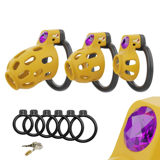 Gem-Inlaid Chastity Cage