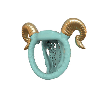 Goat Chastity Cage with Detachable Horns