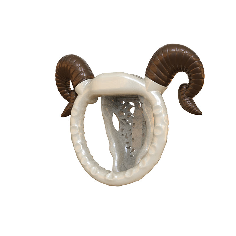 Goat Chastity Cage with Detachable Horns