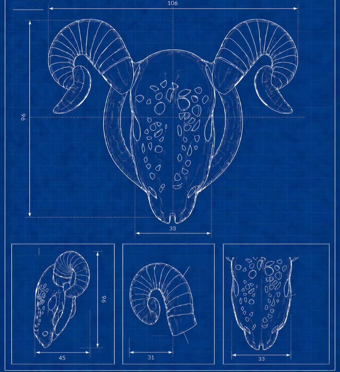 Goat Chastity Cage with Detachable Horns