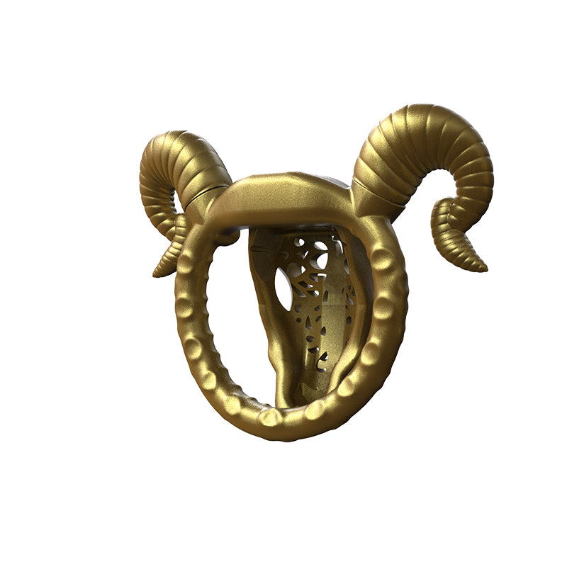 Goat Chastity Cage with Detachable Horns