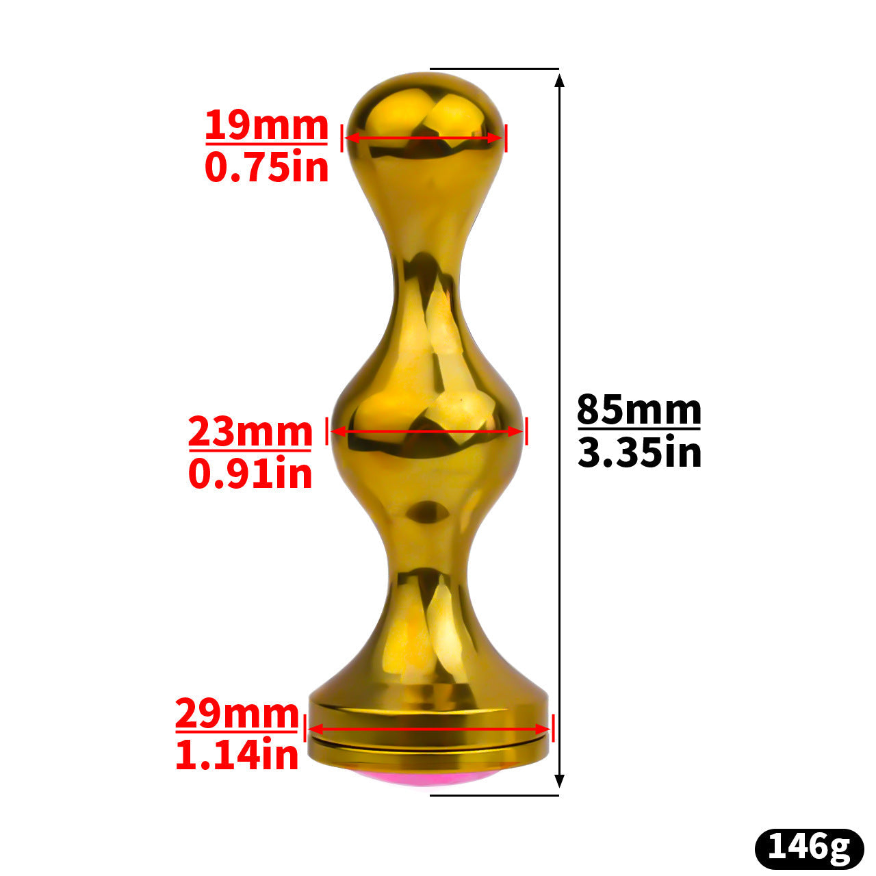 Golden Short Smooth Stainless Steel Mamba Cage with Belt