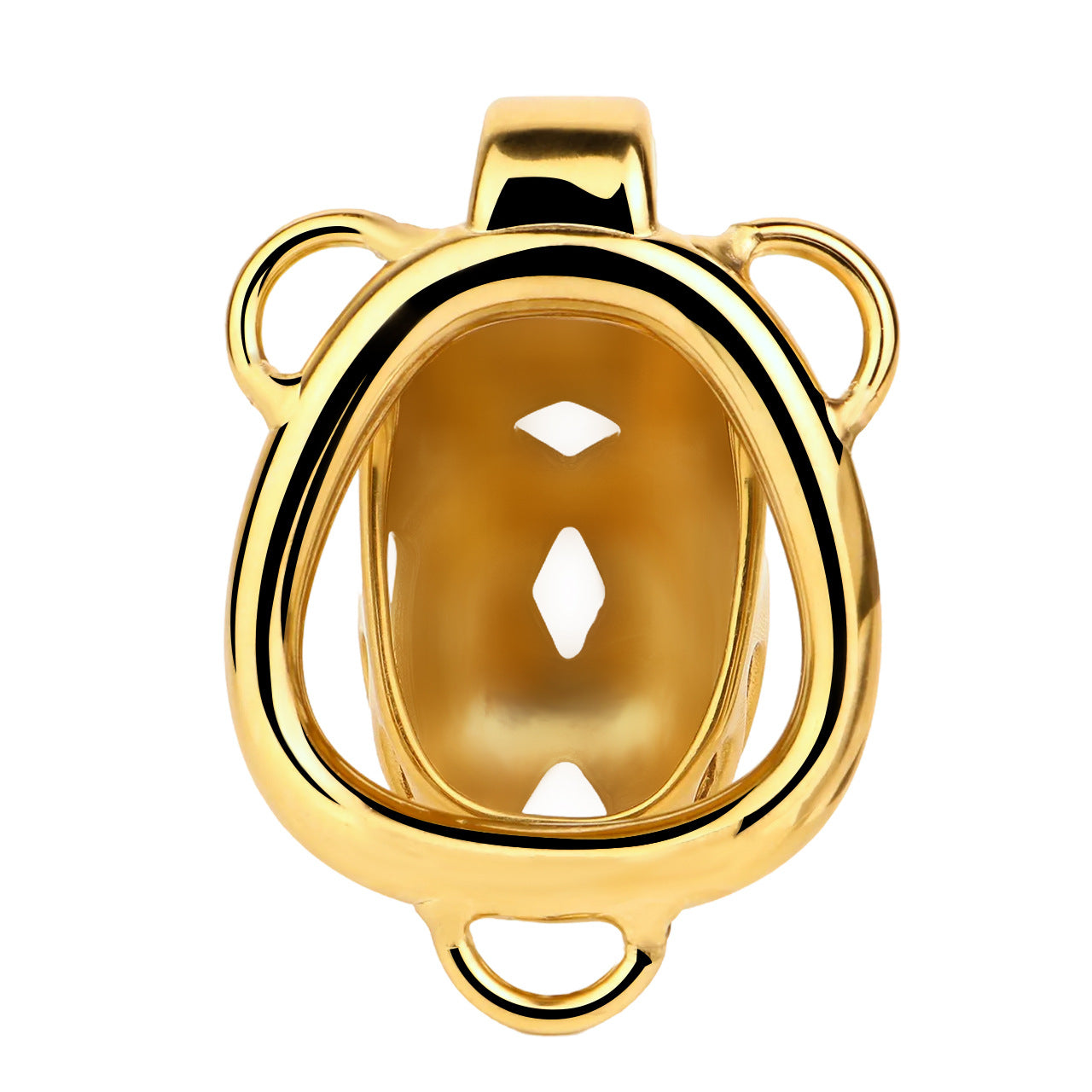 Golden Short Smooth Stainless Steel Mamba Cage with Belt