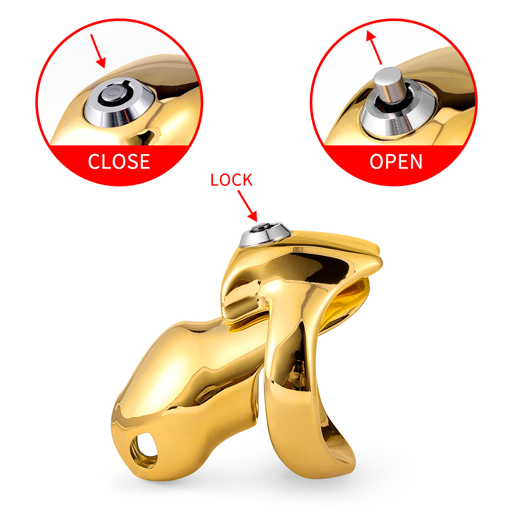 Golden V5 Chastity Cage