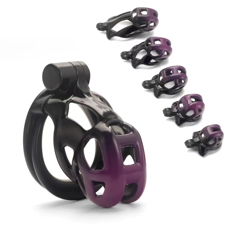 Gradation Black Purple Mamba Chastity Cage
