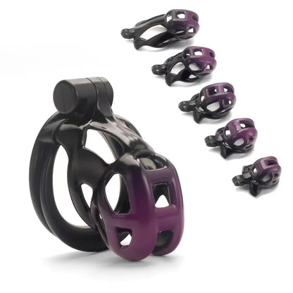 Gradation Black Purple Mamba Chastity Cage