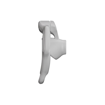 White Halo Ring flat chastity cage side view showing its inward-facing center profile