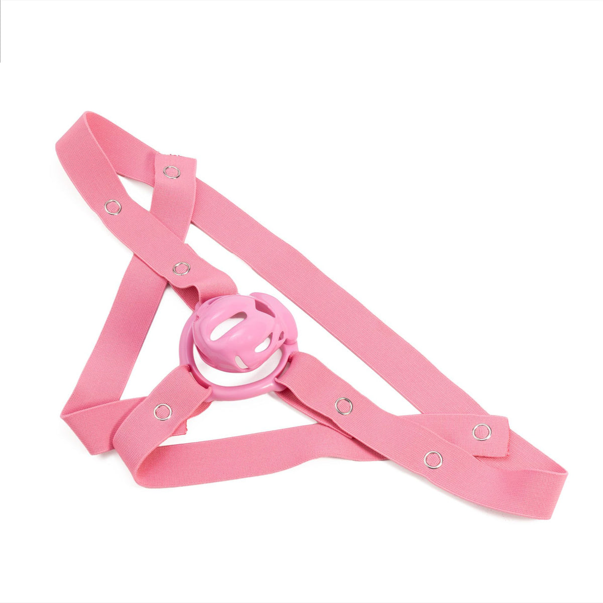Pink optional three-way belt for the heart cutout cage
