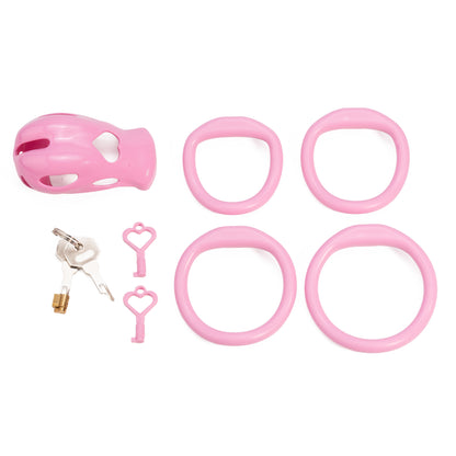 Heart cutout cage configuration 2 with matching base rings