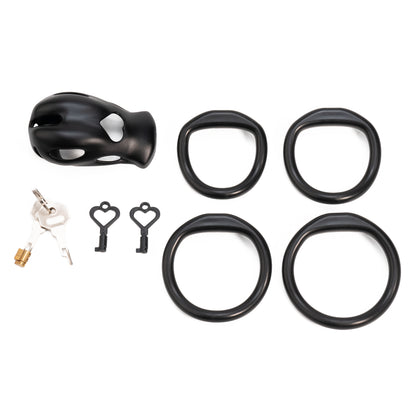 Heart cutout cage configuration 4 with matching base rings