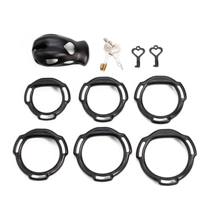 Heart cutout cage configuration 8 with matching base rings