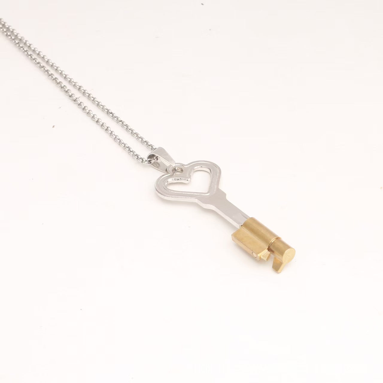 Heart Shaped Chastity Key Necklace - 4