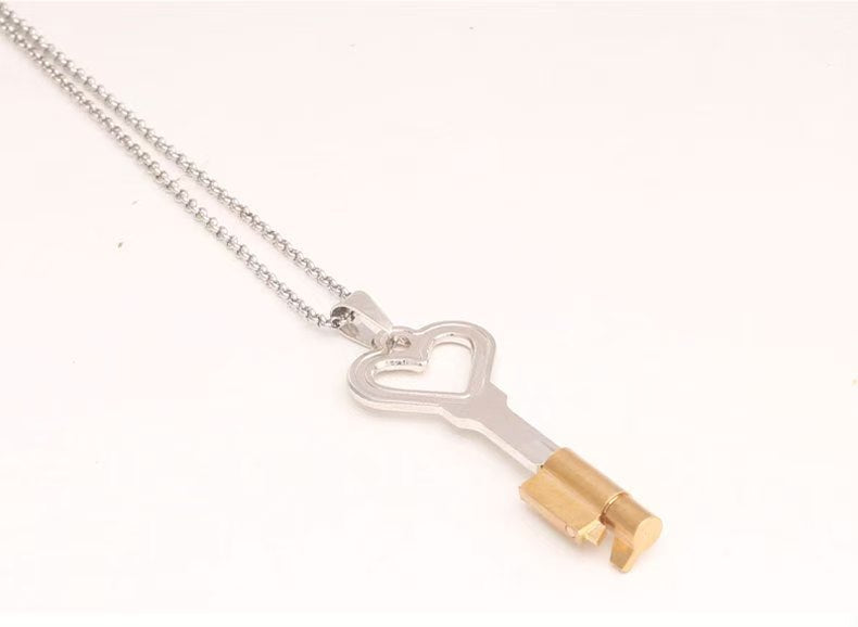 Heart Shaped Chastity Key Necklace - 5