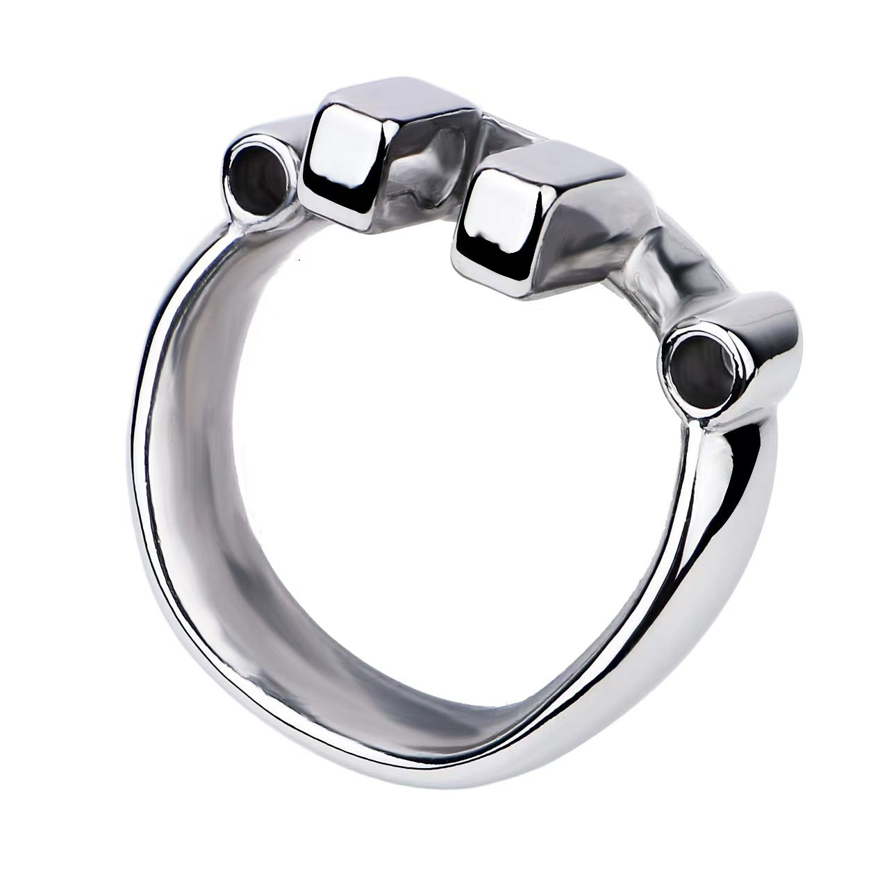 Heavy Duty Flat Chastity Cage- ring